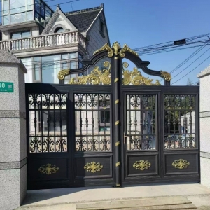  上海墅传电动铝艺大门铁艺大门款式7