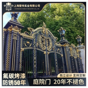 上海墅传锻打铁艺大门款式999999